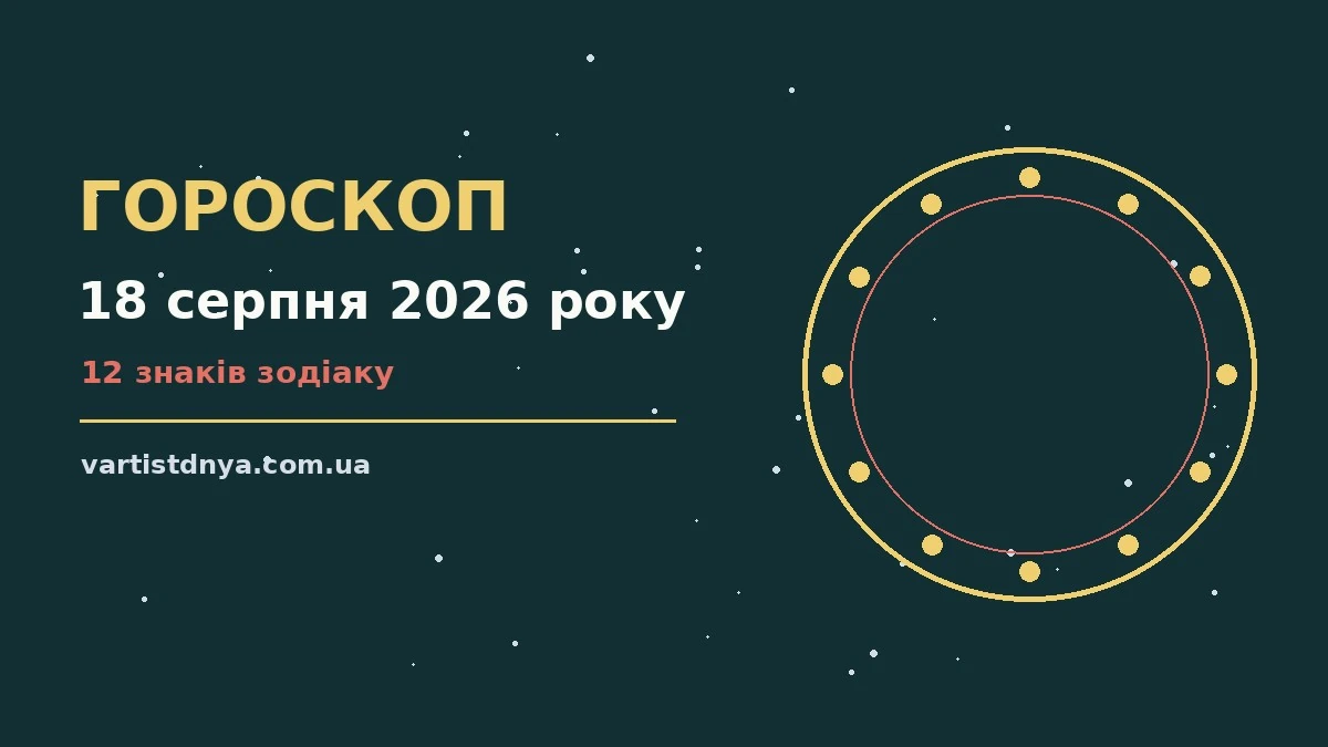 Зоряне небо над міською вулицею ввечері 18 серпня, символ щоденного гороскопу