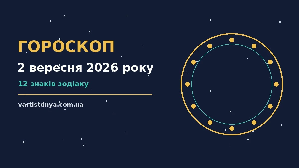 Гороскоп на 2 вересня 2026 року: планування, навчання та завершення справ