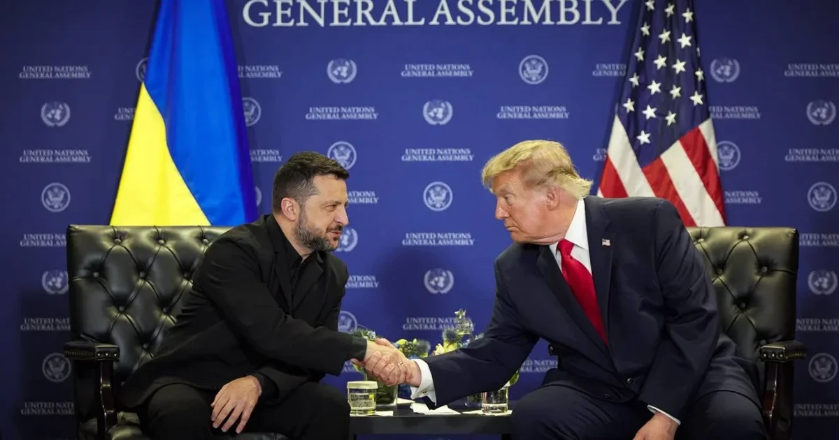Зеленський і Трамп під час зустрічі в Нью-Йорку