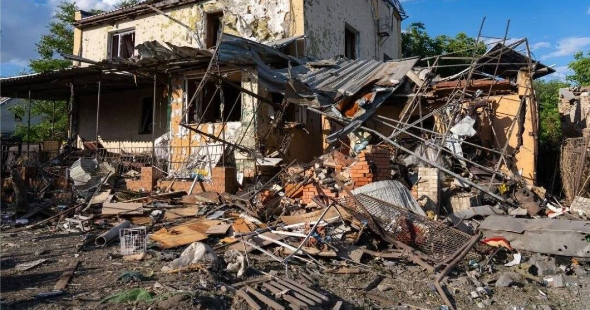 Уламки російського ударного безпілотника після нічного удару по Києву