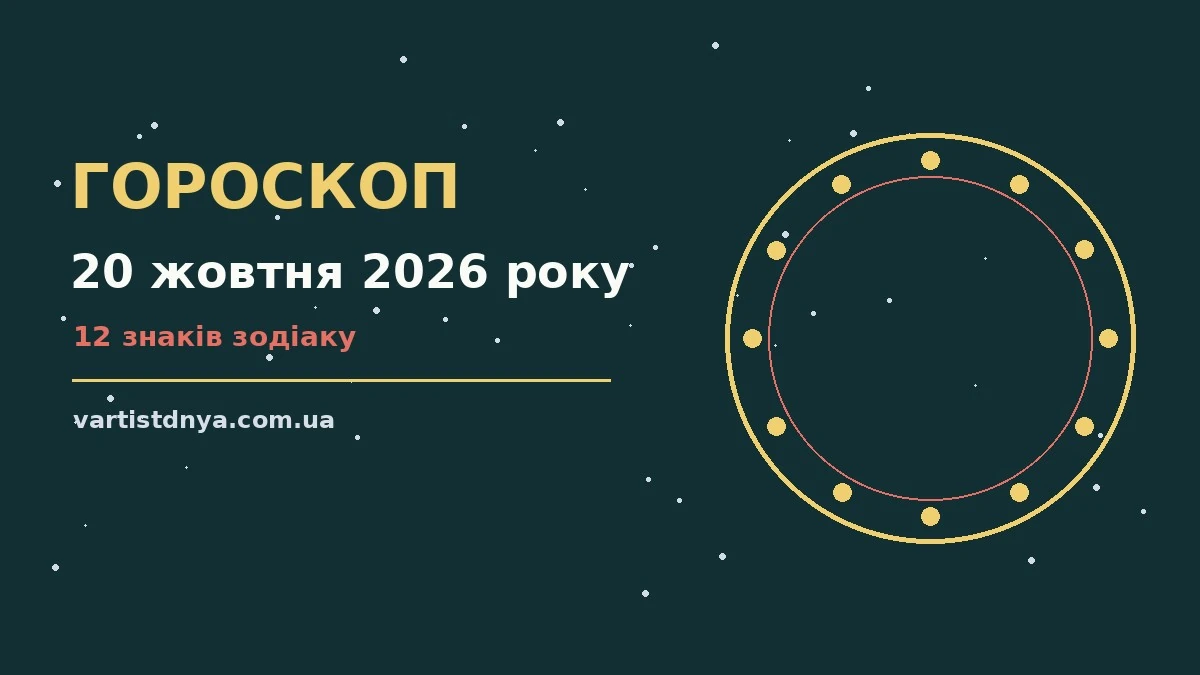 Гороскоп на 20 жовтня 2026 року: що варто врахувати про події, зустрічі та вибір